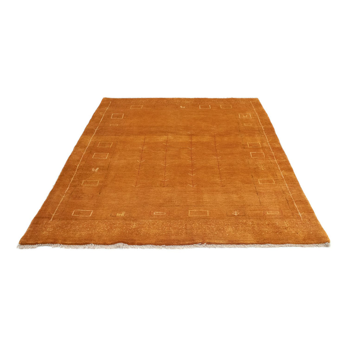 Tapis Gabbeh - Persan - 193 x 151 cm - or
