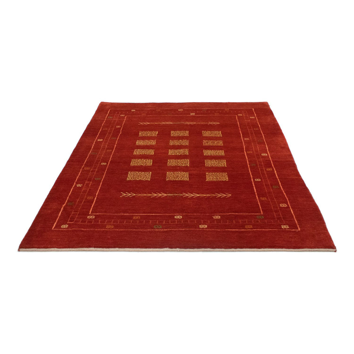 Tapis Gabbeh - Persan - 193 x 149 cm - rouge