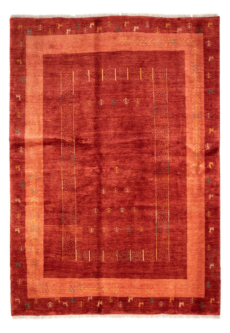 Tapis Gabbeh - Persan - 229 x 173 cm - rouge foncé