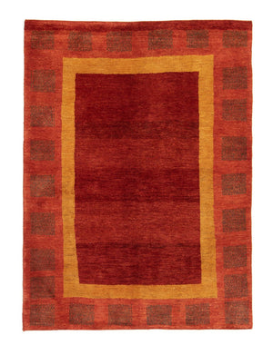 Tapis Gabbeh - Persan - 198 x 147 cm - rouge