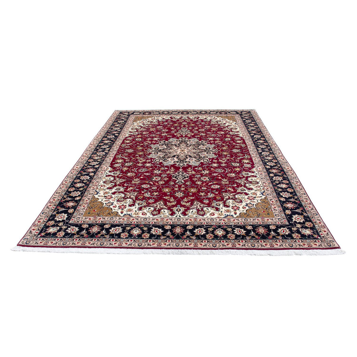 Tapis persan - Tabriz - Royal - 308 x 203 cm - rouge foncé