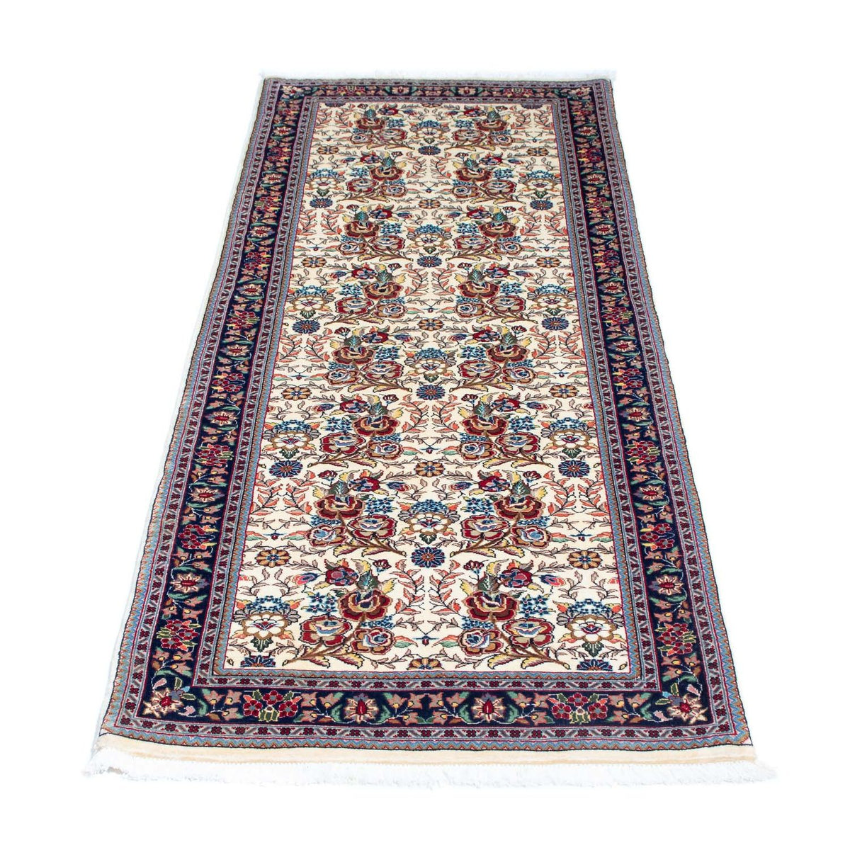 Tapis de couloir Tapis persan - Ghom - 194 x 70 cm - beige