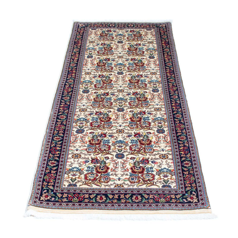 Tapis de couloir Tapis persan - Ghom - 194 x 70 cm - beige