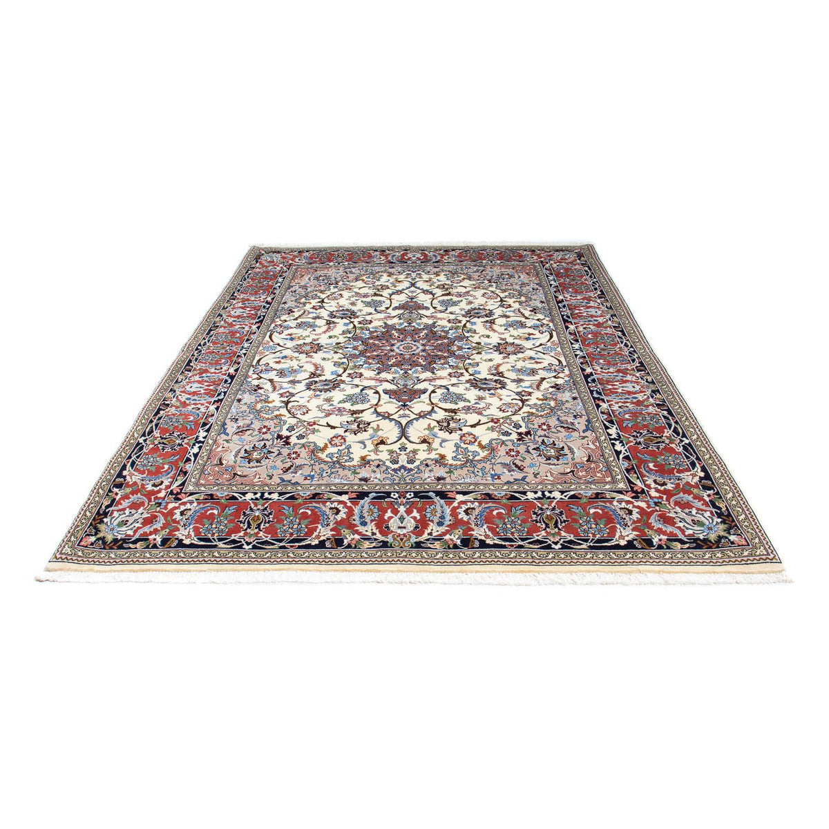 Tapis persan - Ghom - 253 x 180 cm - beige
