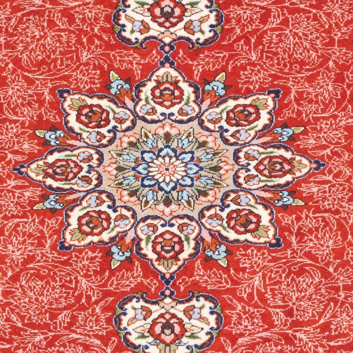 Tapis persan - Ghom - 111 x 93 cm - rouille