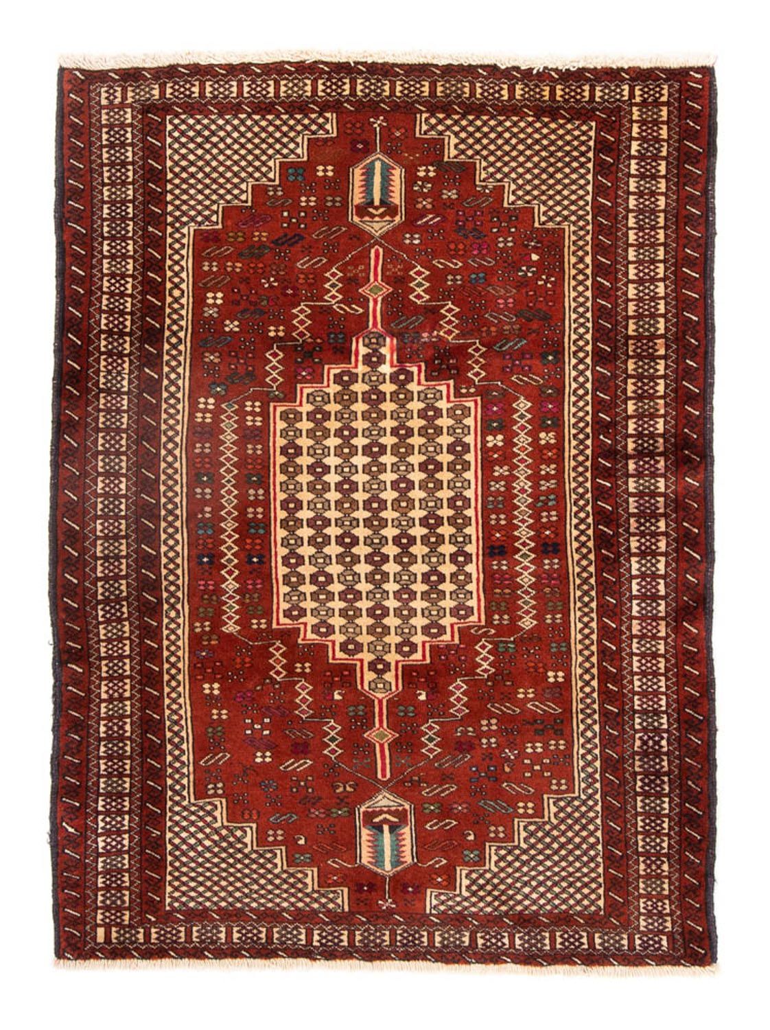 Tapis Belutsch carré - 174 x 133 cm - rouge