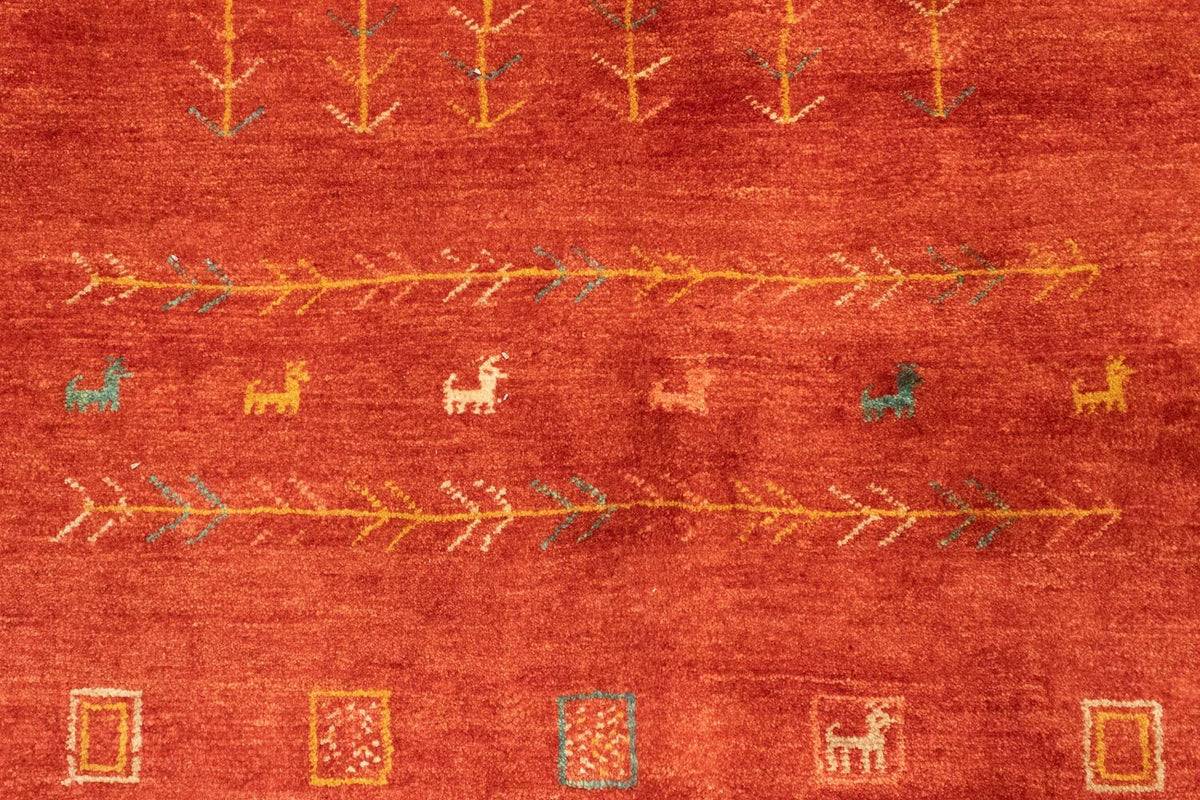 Tapis Gabbeh - Persan - 190 x 150 cm - rouge