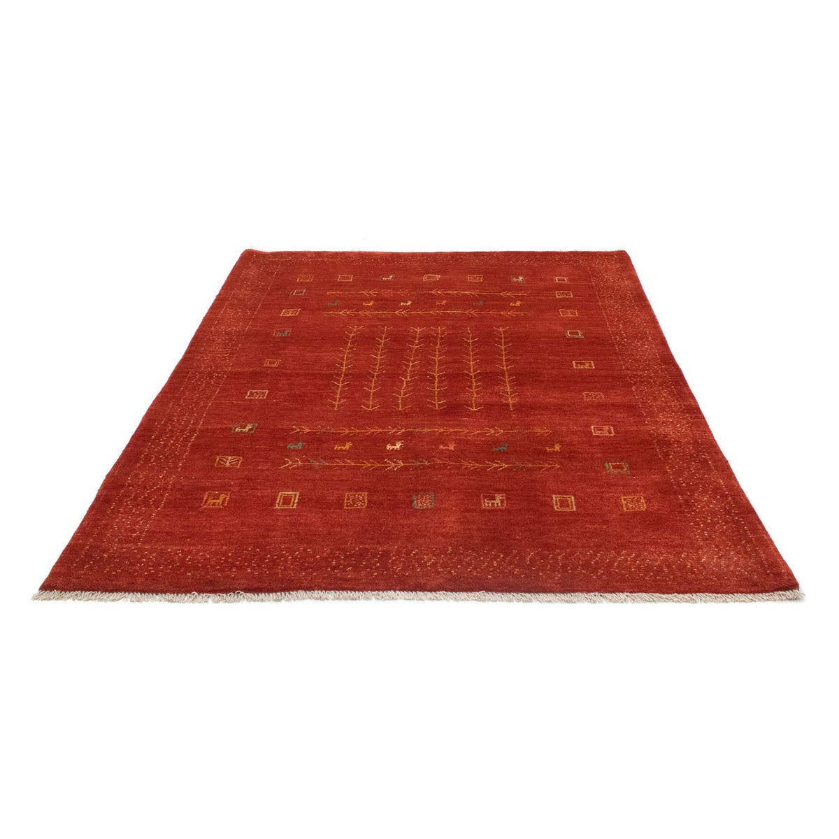 Tapis Gabbeh - Persan - 190 x 150 cm - rouge
