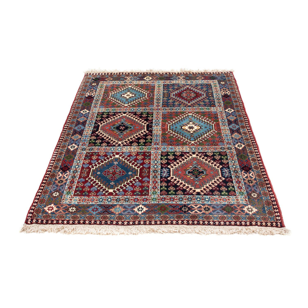 Tapis persan - Nomadic - 142 x 99 cm - rouge clair