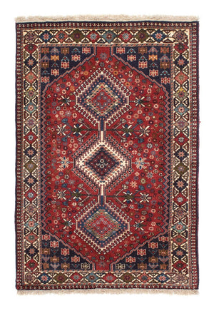 Tapis persan - Nomadic - 151 x 103 cm - rouge foncé