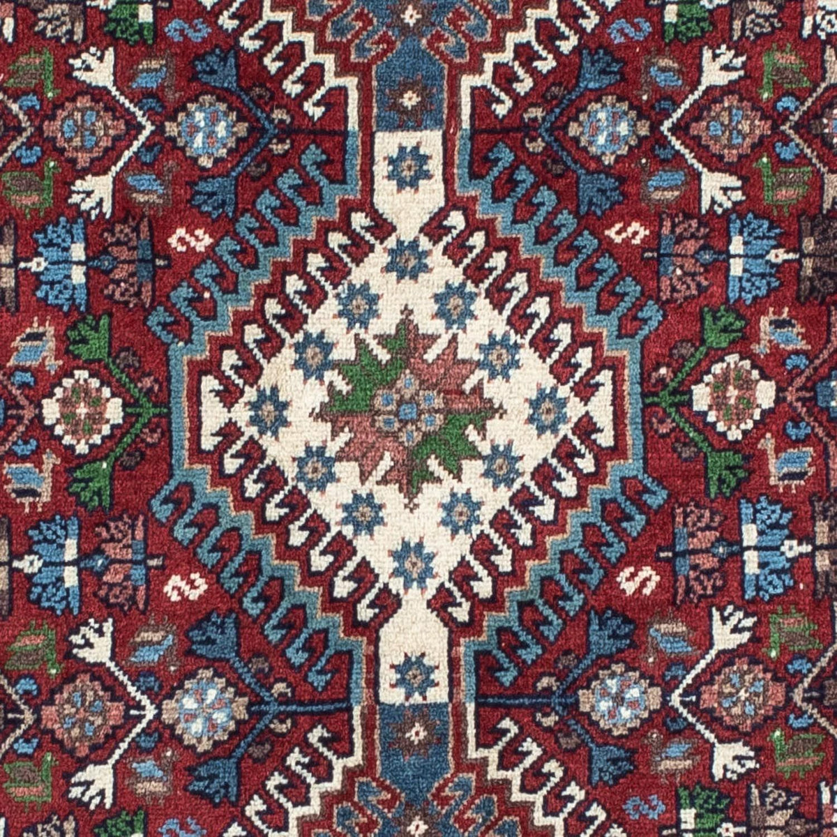Tapis persan - Nomadic - 145 x 97 cm - rouge foncé