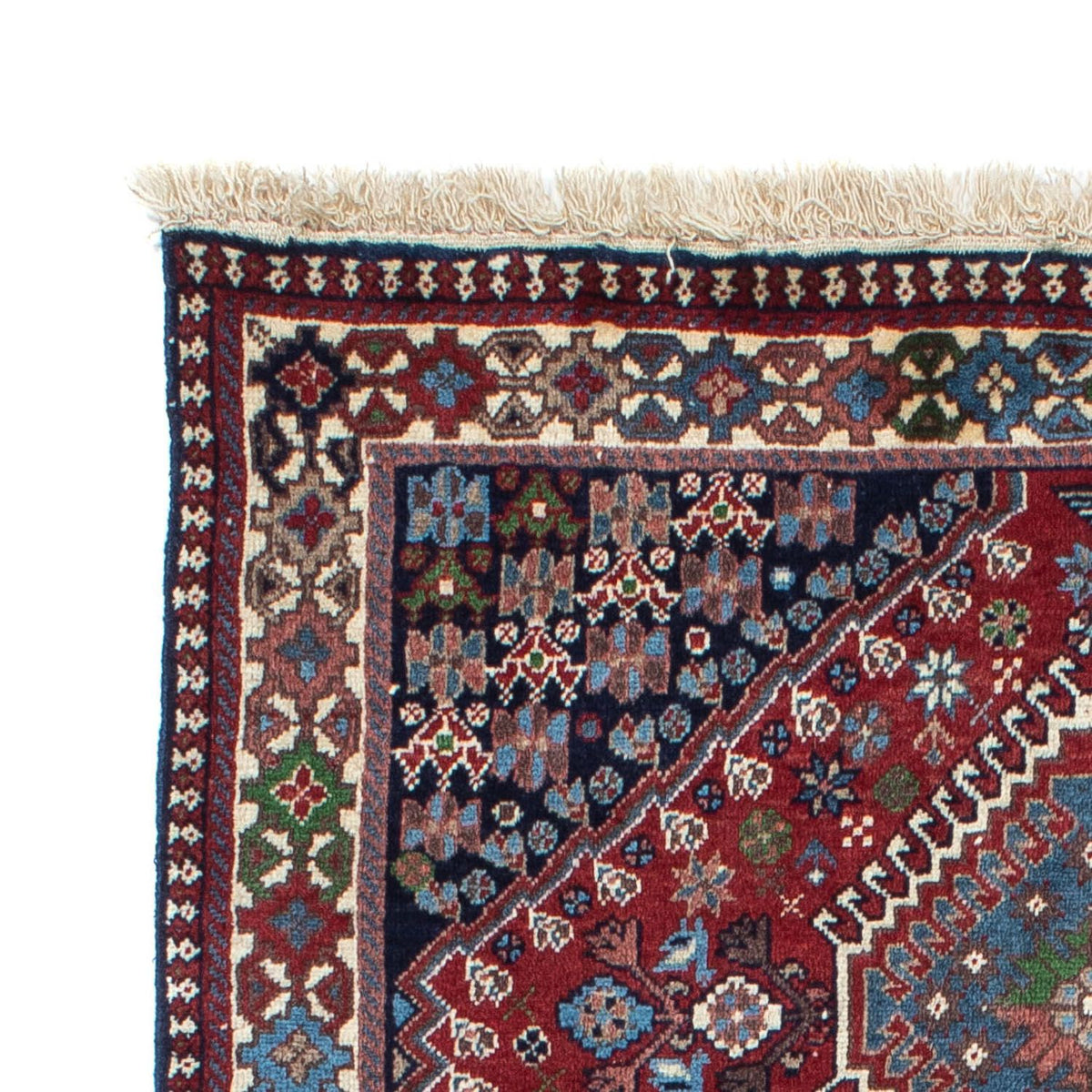 Tapis persan - Nomadic - 145 x 97 cm - rouge foncé