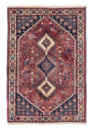 Tapis persan - Nomadic - 146 x 100 cm - rouge clair