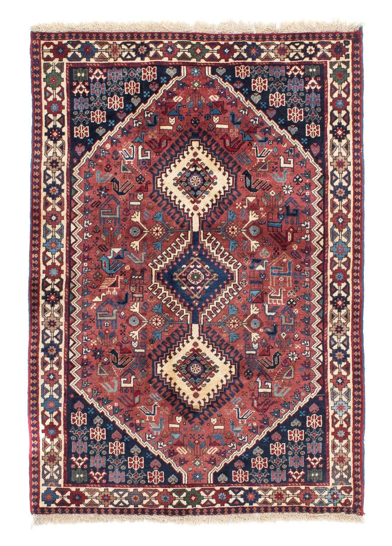 Tapis persan - Nomadic - 146 x 100 cm - rouge clair