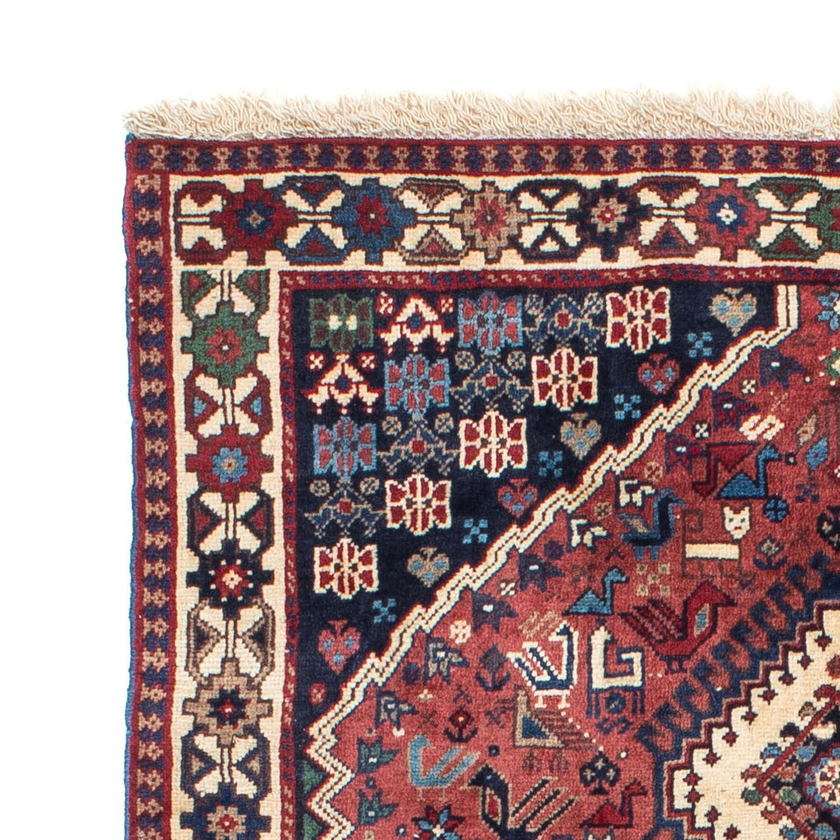 Tapis persan - Nomadic - 146 x 100 cm - rouge clair