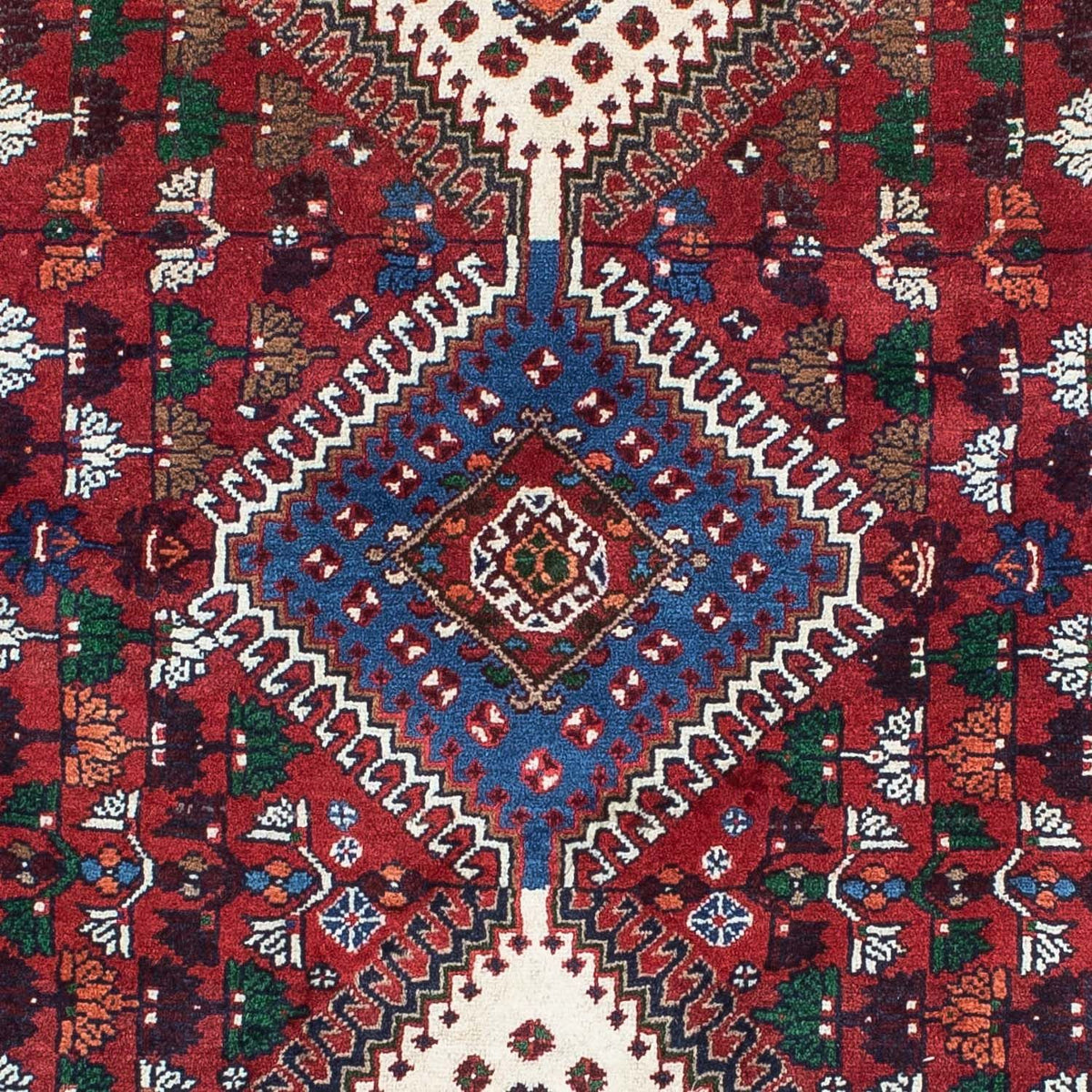 Tapis persan - Nomadic - 149 x 105 cm - rouge foncé