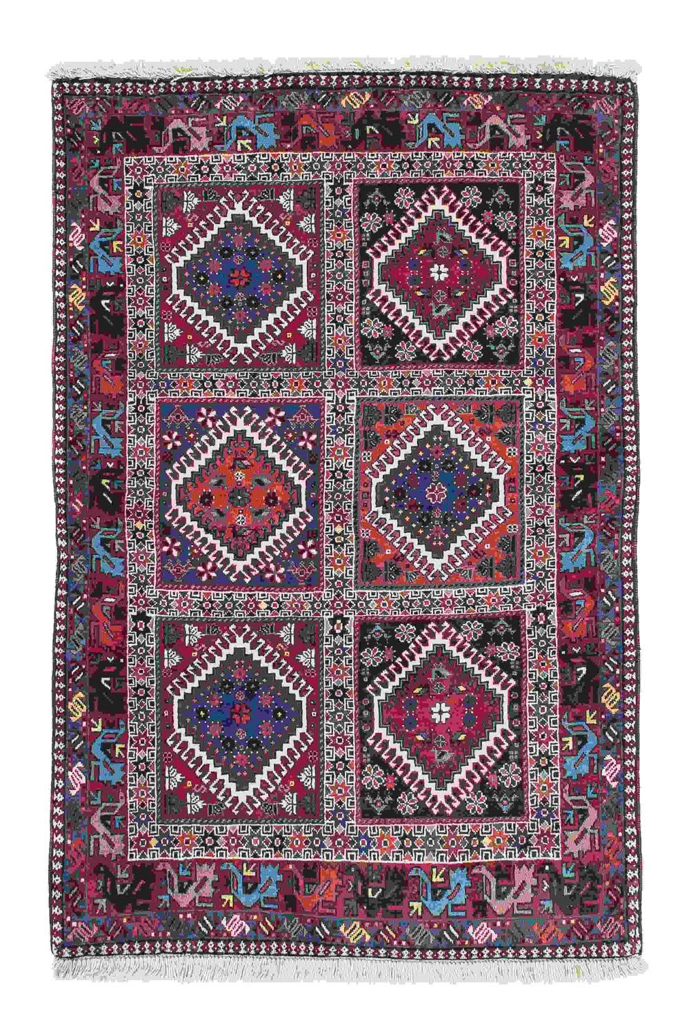 Tapis persan - Nomadic - 147 x 99 cm - multicolore