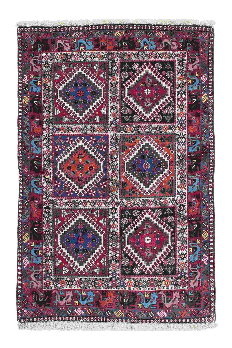 Tapis persan - Nomadic - 147 x 99 cm - multicolore