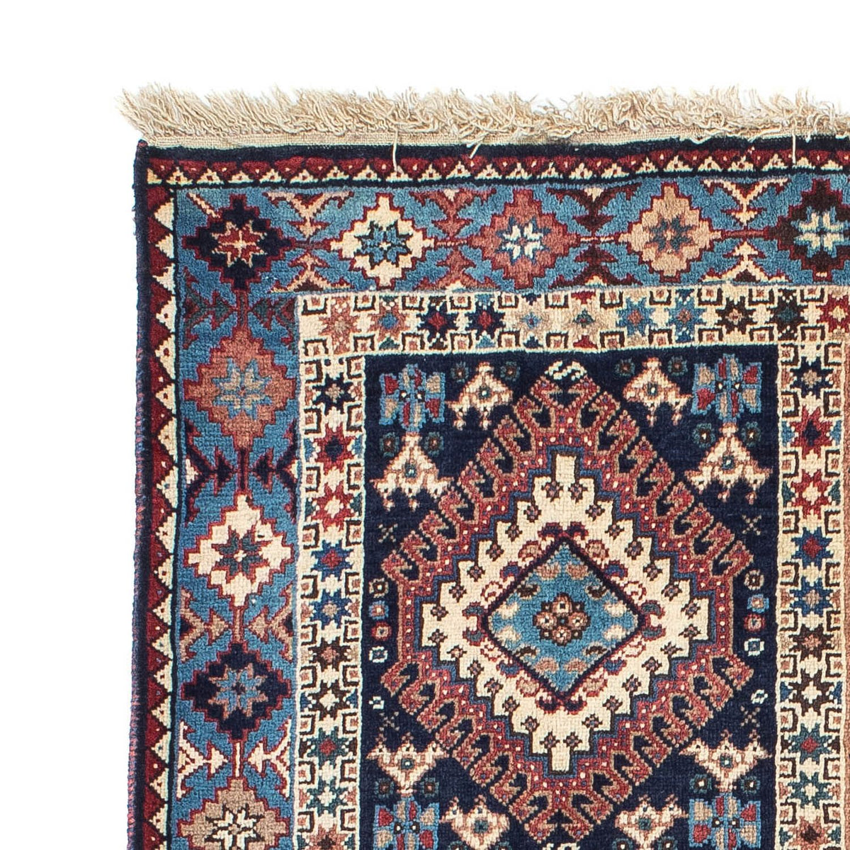 Tapis persan - Nomadic - 140 x 100 cm - bleu foncé