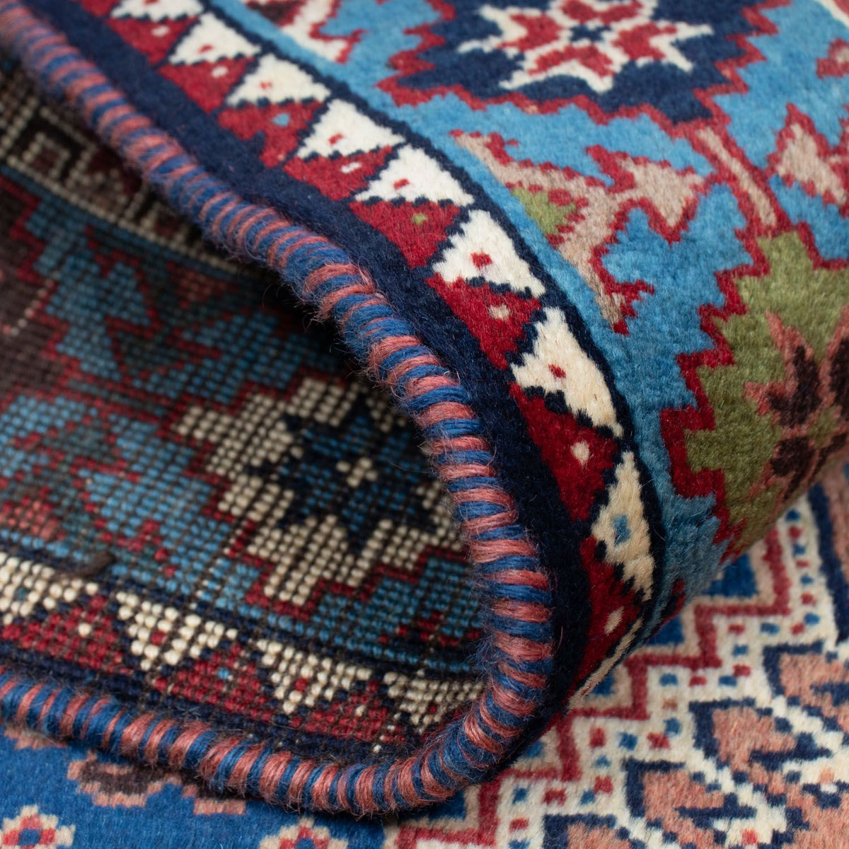 Tapis persan - Nomadic - 140 x 100 cm - bleu foncé