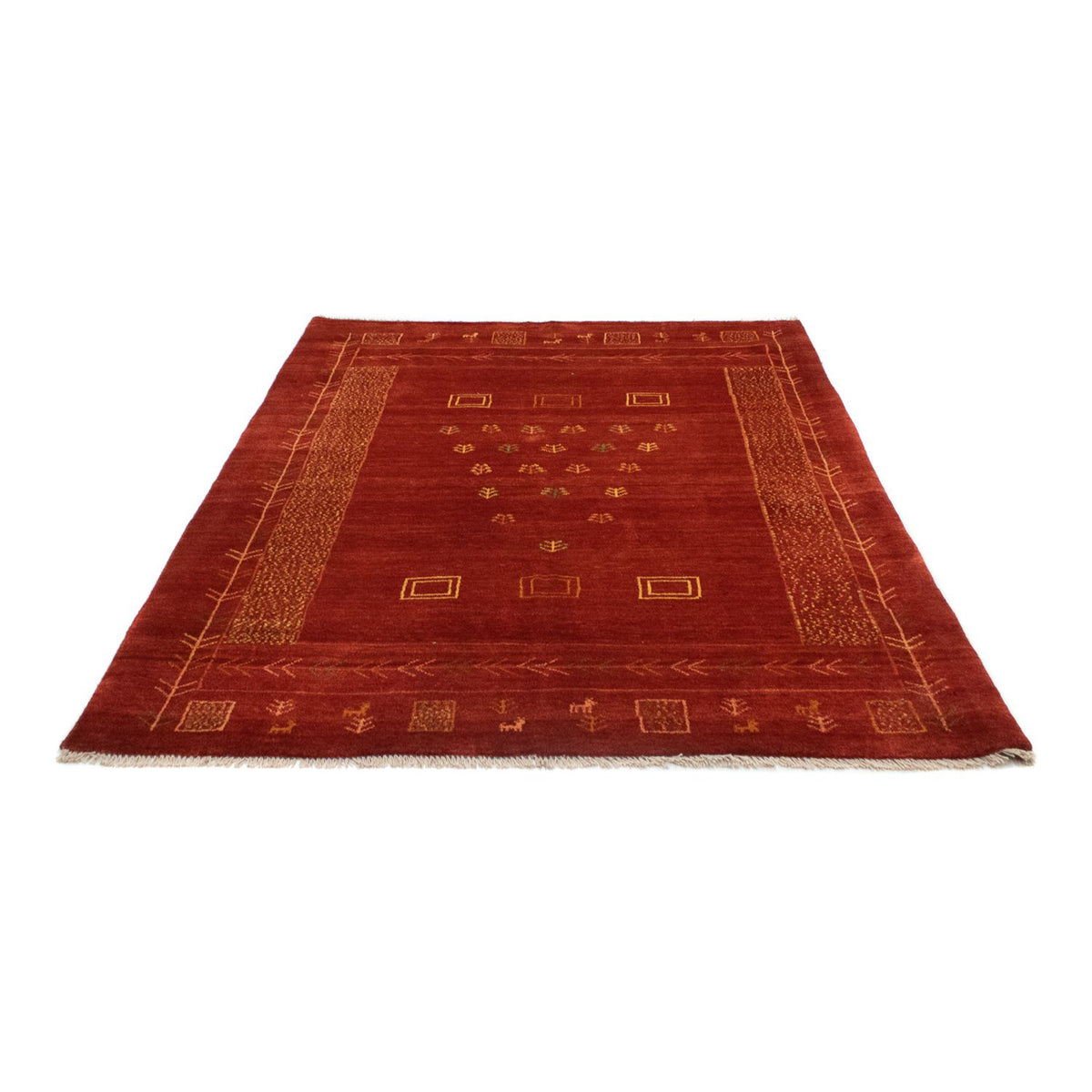 Tapis Gabbeh - Persan - 195 x 156 cm - rouge