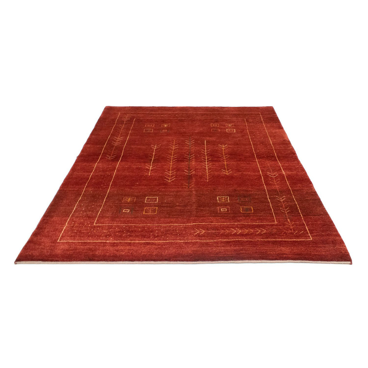 Tapis Gabbeh - Persan - 191 x 148 cm - rouge