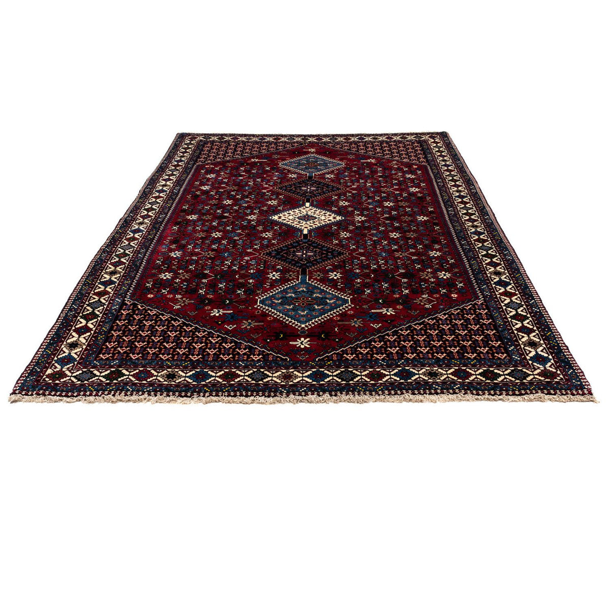 Tapis persan - Nomadic - 296 x 200 cm - rouge foncé