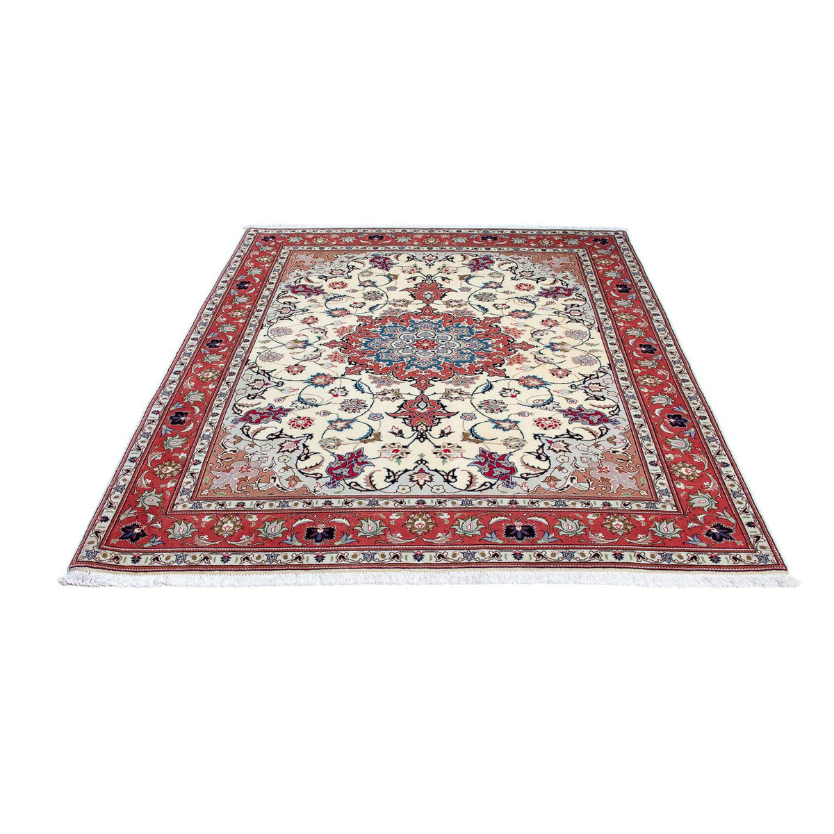 Tapis persan - Tabriz - Royal - 198 x 152 cm - beige