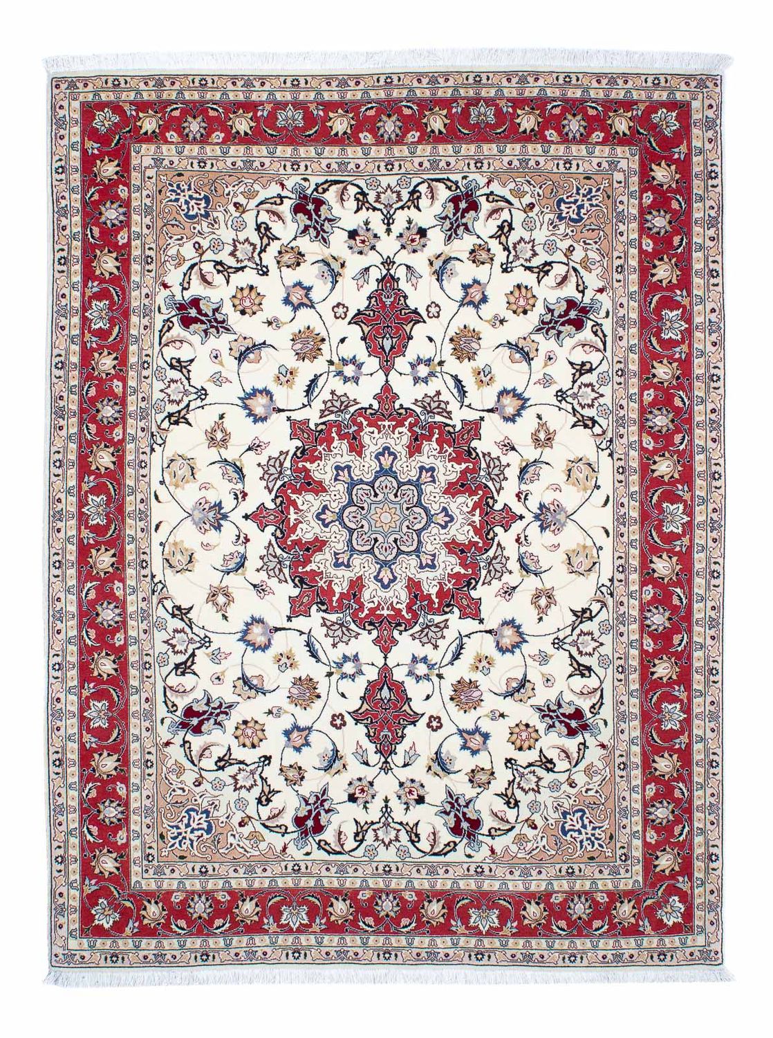 Tapis persan - Tabriz - Royal - 203 x 154 cm - beige