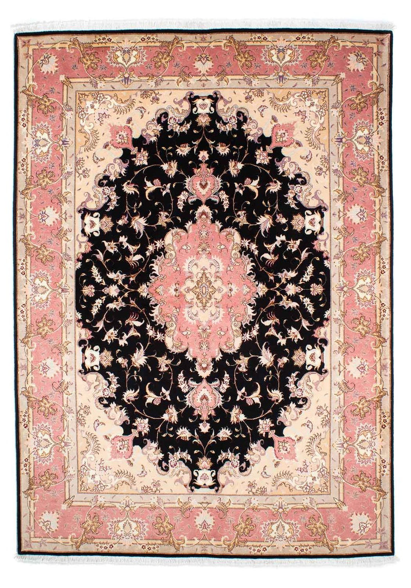 Tapis persan - Tabriz - Royal - 236 x 165 cm - bleu foncé