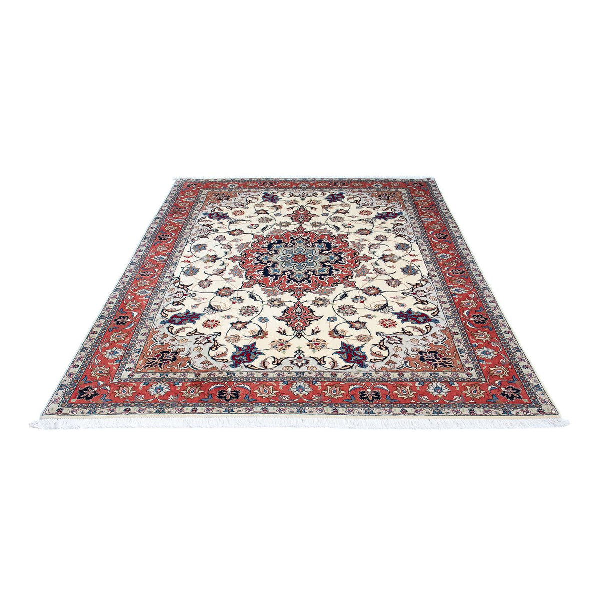 Tapis persan - Tabriz - Royal - 198 x 151 cm - beige