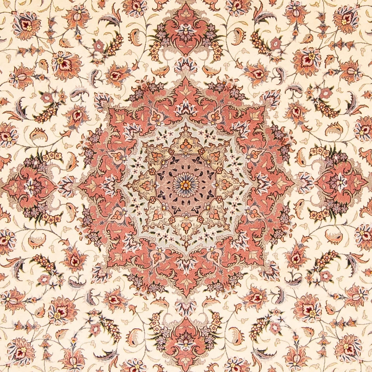 Tapis persan - Tabriz - Royal ronde  - 250 x 250 cm - beige