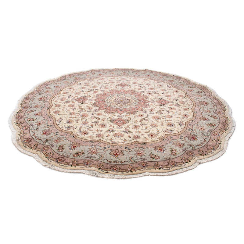 Tapis persan - Tabriz - Royal ronde  - 250 x 250 cm - beige