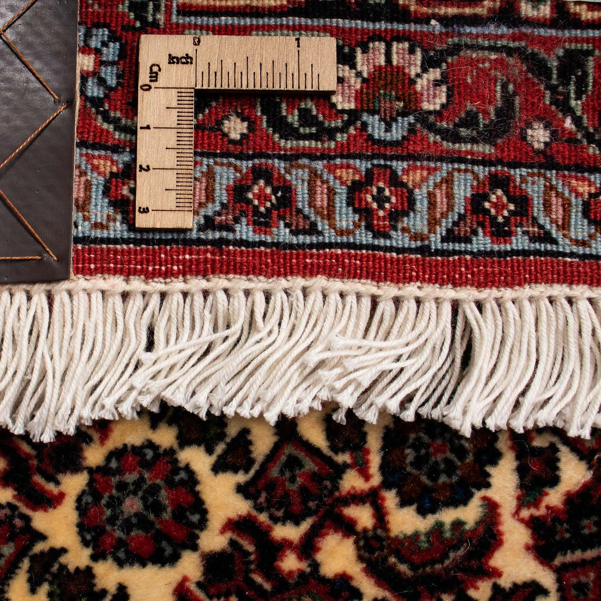 Tapis persan - Bidjar - 254 x 203 cm - rouge foncé