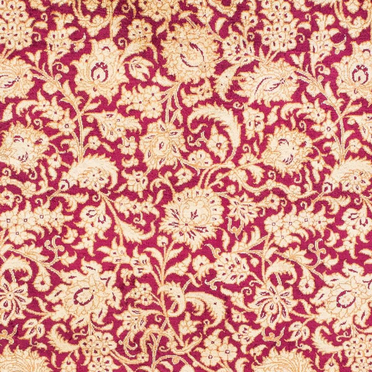 Tapis persan - Ghom - 146 x 100 cm - rouge foncé