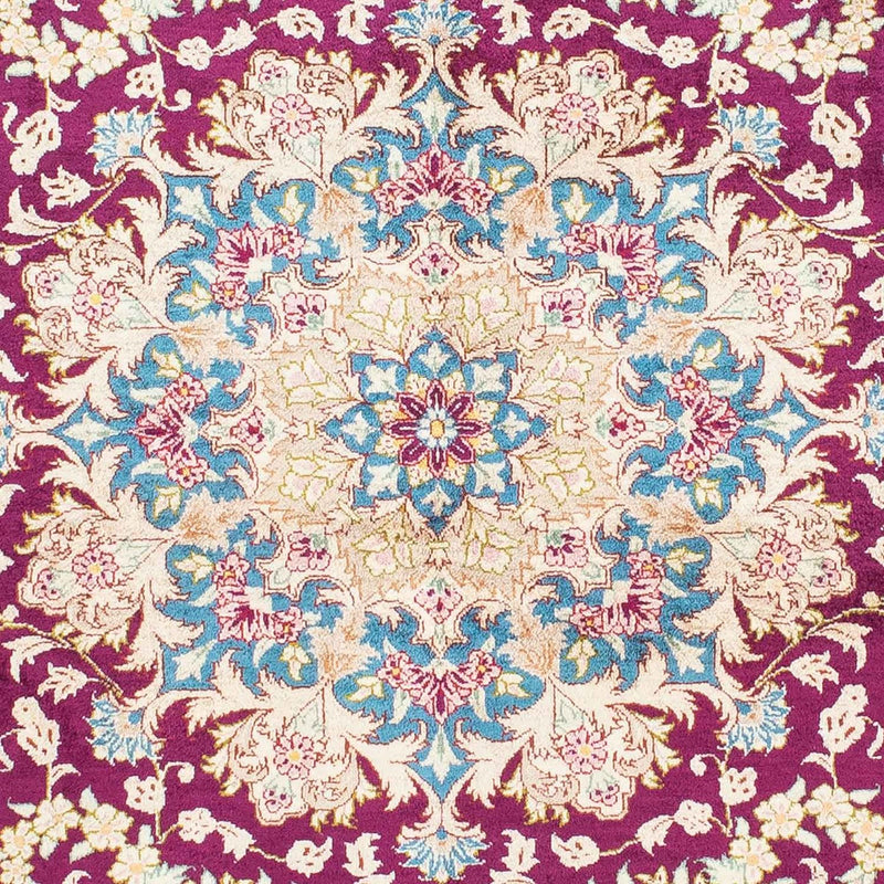 Tapis persan - Ghom - 148 x 99 cm - rouge foncé