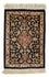Tapis en soie - Ghom soie - Premium - 41 x 28 cm - bleu foncé