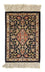 Tapis en soie - Ghom soie - Premium - 41 x 28 cm - bleu foncé