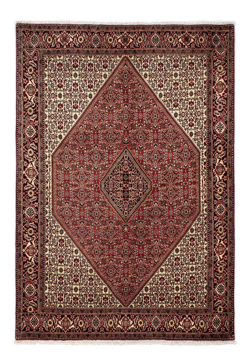 Tapis persan - Bidjar - 242 x 171 cm - rouge foncé