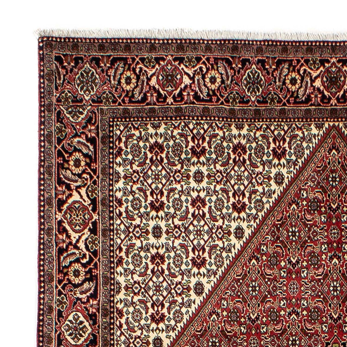 Tapis persan - Bidjar - 242 x 171 cm - rouge foncé