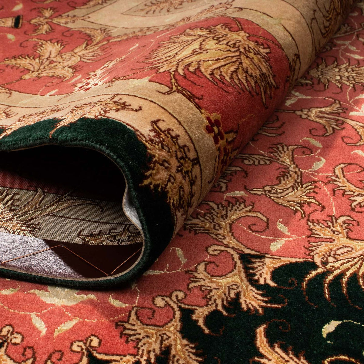 Tapis persan - Tabriz - Royal - 300 x 198 cm - bleu foncé