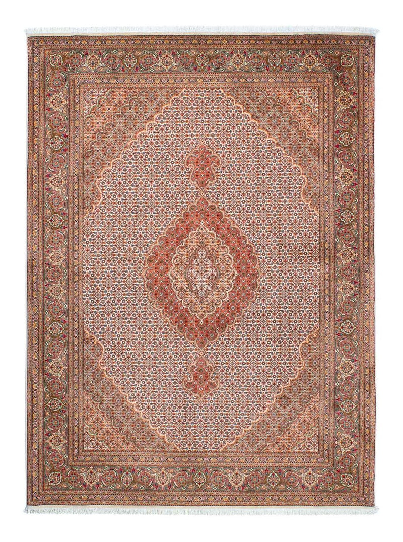 Tapis persan - Tabriz - 198 x 149 cm - marron clair