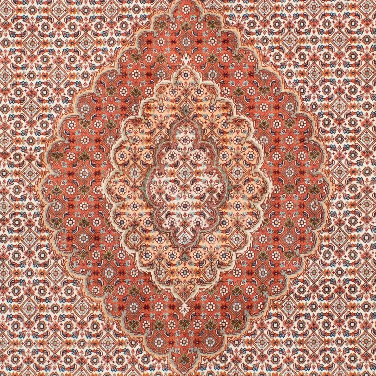 Tapis persan - Tabriz - 198 x 149 cm - marron clair
