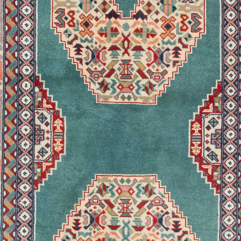 Tapis de couloir Tapis persan - Tabriz - Royal - 187 x 70 cm - turquoise