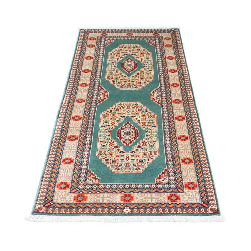 Tapis de couloir Tapis persan - Tabriz - Royal - 187 x 70 cm - turquoise