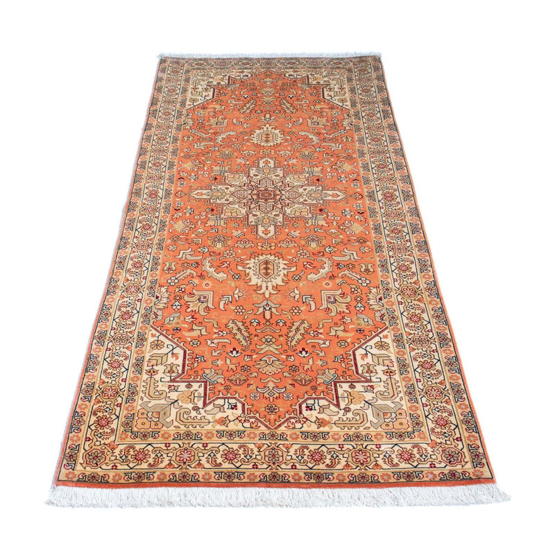 Tapis de couloir Tapis persan - Tabriz - Royal - 216 x 80 cm - rouille