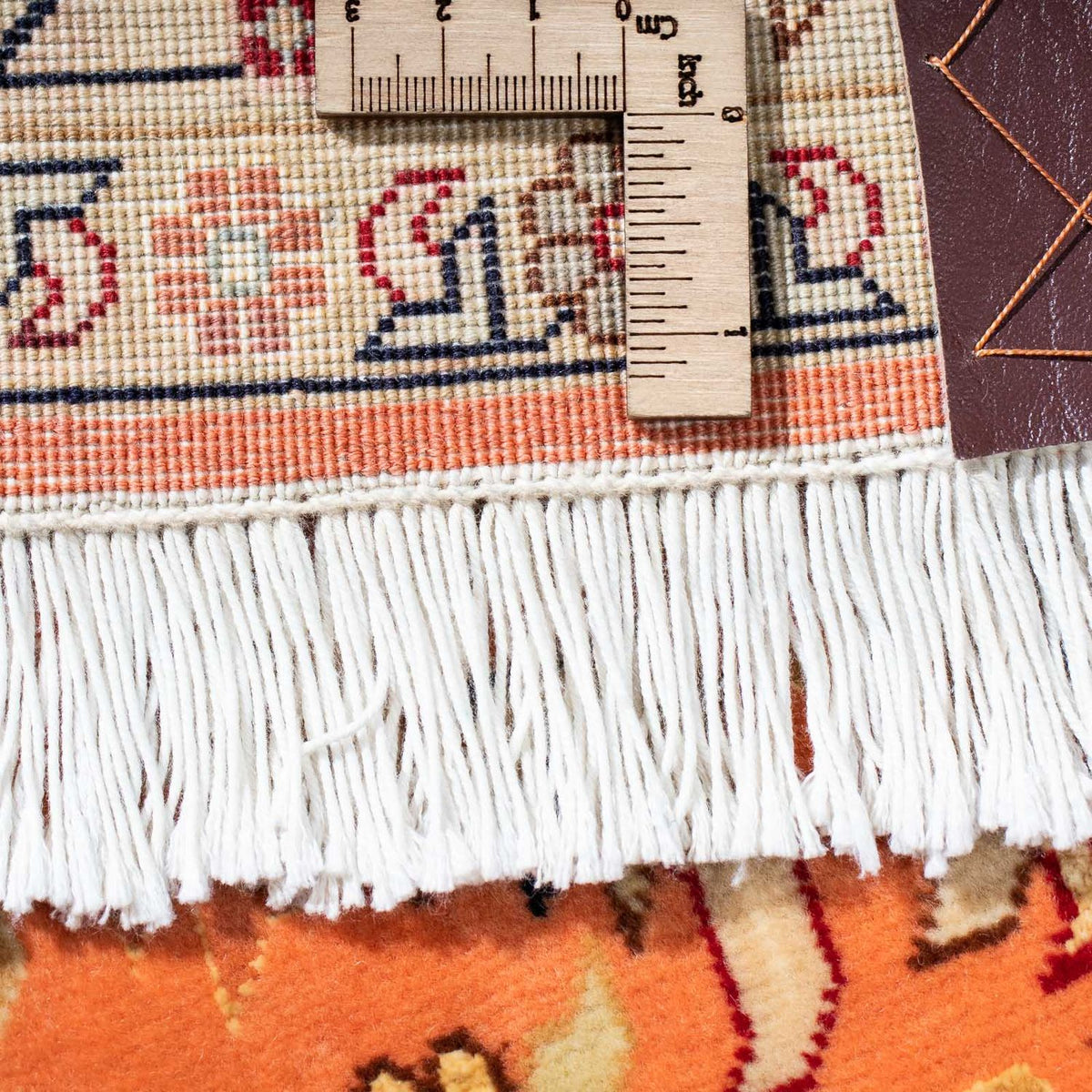 Tapis de couloir Tapis persan - Tabriz - Royal - 216 x 80 cm - rouille