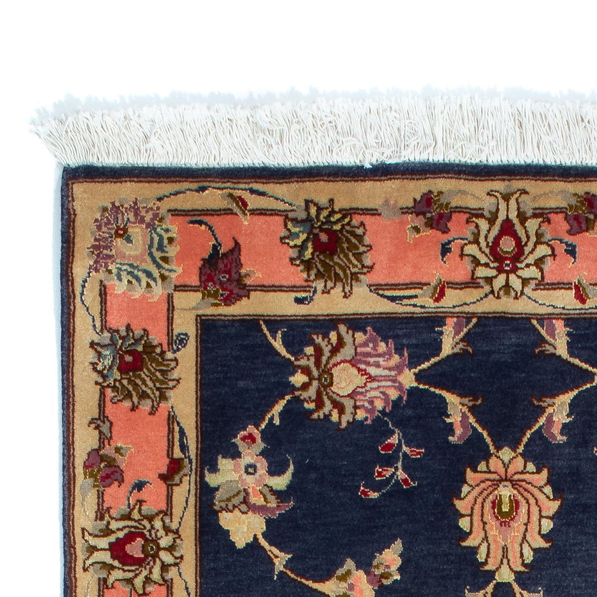 Tapis de couloir Tapis persan - Tabriz - Royal - 198 x 75 cm - bleu foncé