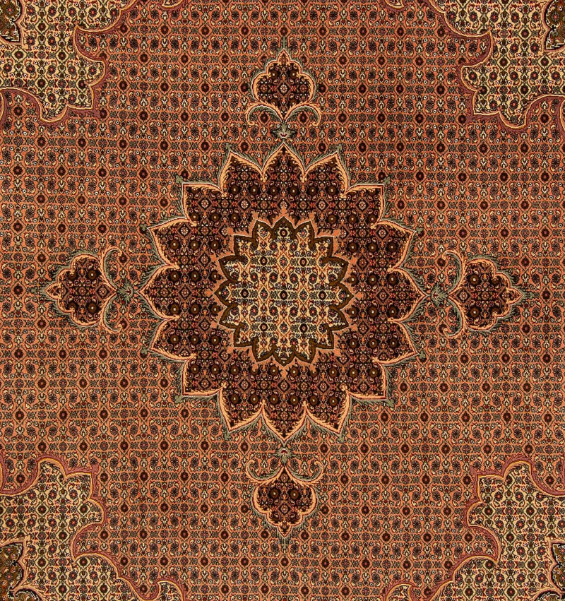 Tapis persan - Tabriz carré  - 206 x 206 cm - marron