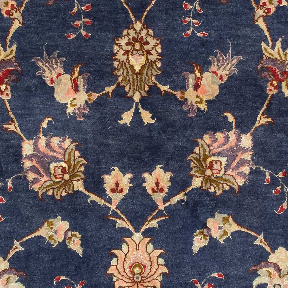 Tapis de couloir Tapis persan - Tabriz - Royal - 198 x 76 cm - bleu foncé